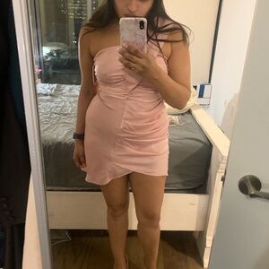 Elegant Pink one shoulder Dress